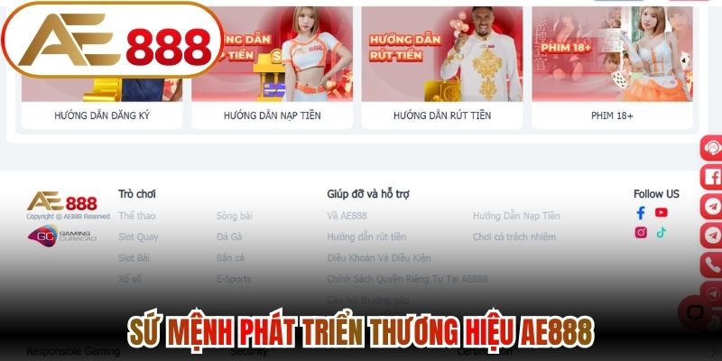 Sứ mệnh phát triển thương hiệu AE888